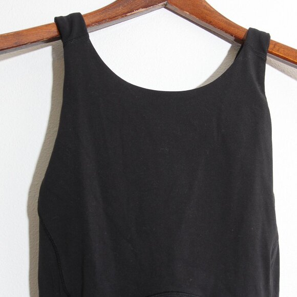 Lululemon Key to Balance Tank Top Black Keyhole Built-in-Bra Nulu High Neck Sz 4 - Picture 4 of 14